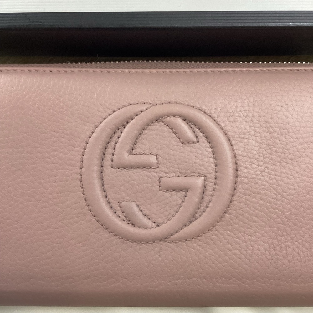 SOLD💗Authentic GUCCI🩷Soho Rose Beige Pebble Calfskin Leather - Picture 3 of 14